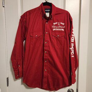 Men's Wrangler X Calgary Stampede Centennial 100 Years Red Long Sleeve Shirt